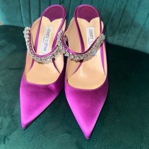 Jimmy Choo Bing Mules with Crystal Strap